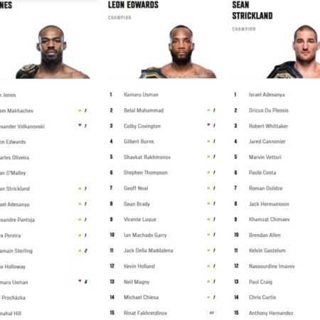 Рейтинги дивизионов MMA: Какой доминирующий чемпион UFC рискует потерять титул больше всего?