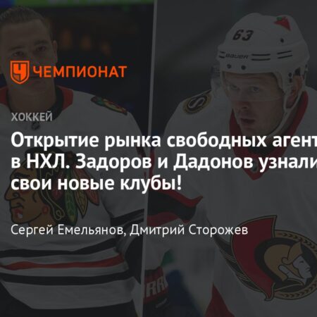 Обзор рынка свободных агентов НХЛ: Главные подписания и сделки