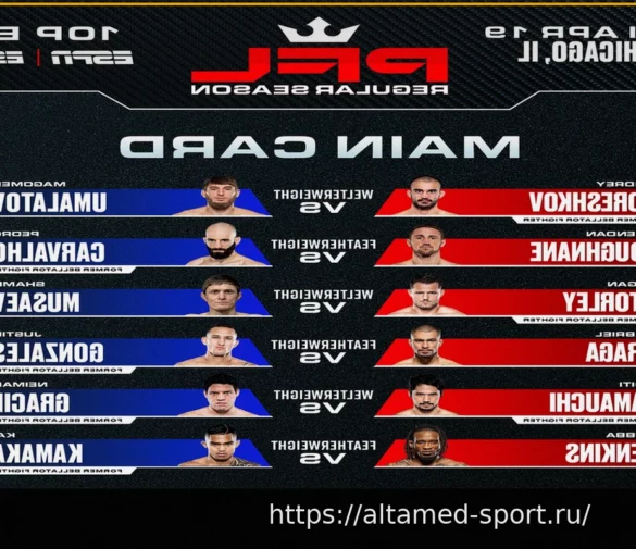 PFL Чикаго ВЖИВУЮ: Дата, Время Начала, Полный Кард Боев и Информация о Просмотре ММА-Шоу